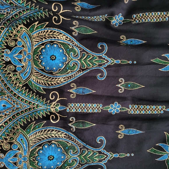 Cleopatra print maxi dress with gold detail - Picture 6 of 6